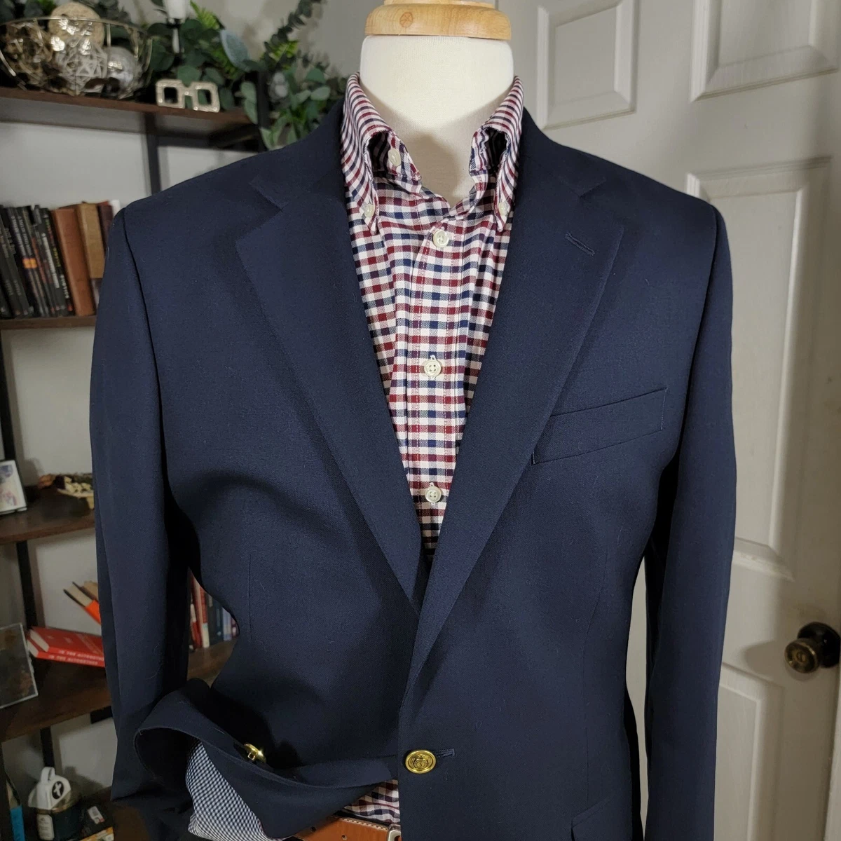 Stafford navy blue blazer sale
