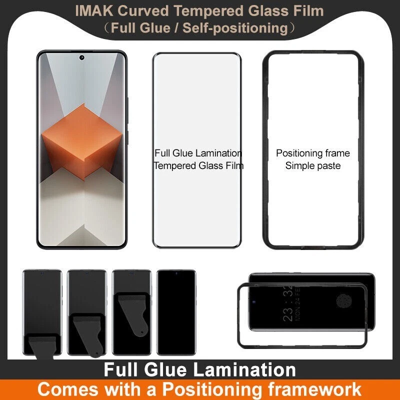 Protector de pantalla de vidrio de pegamento completo curvado 3D para XiaoMi RedMi Note 14 Pro 4G imak Foto 2 de 4
