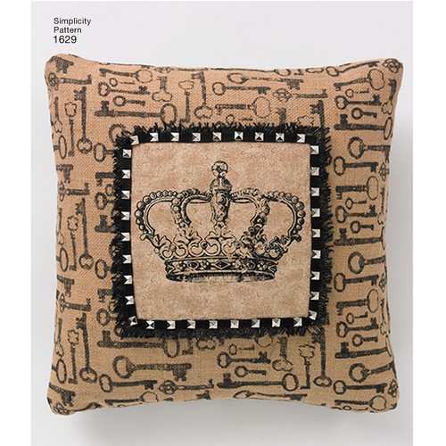 ALMOHADA RECTANGULAR CUADRADA DE DECORACIÓN DEL HOGAR SIMPLICITY PATRÓN DE COSTURA 1629 - Imagen 5 de 10