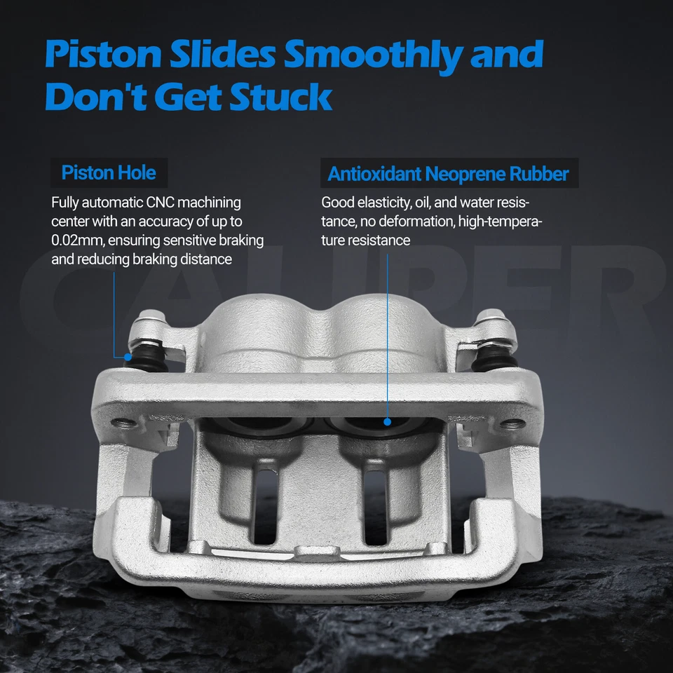 Front Brake Calipers w/ Bracket Pair 2 for 2006 2007 2008-2011 Hyundai Accent Foto 4 de 4