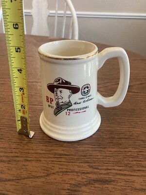 Vintage Boy Scouts 1960 s Mug Stein Boy Man Power Walt Whidden BP BFST Rare