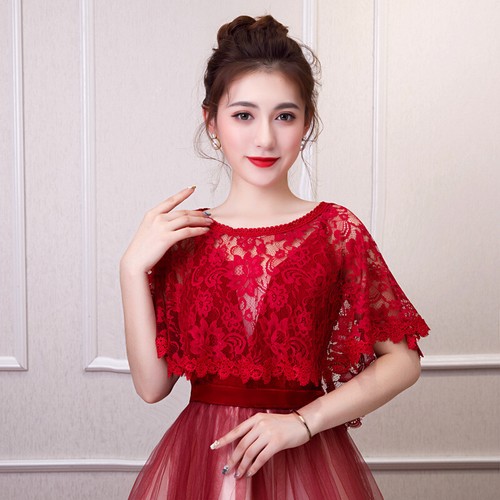 1x Elegant Lace Shrug Shawl Cape Crop Bolero for Evening Dress Women Ladies - Picture 29 of 35