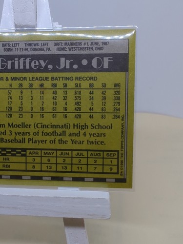 1990 Topps Ken Griffey Jr. #336 All-Star Rookie (Error Bloody Scar) - Picture 10 of 14