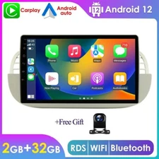 For Fiat 500 2007-2015 Android 2GB+32GB Carplay Car Radio GPS WIFI RDS FM BT CAM