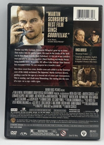 The Departed DVD Leonardo DiCaprio Mark Wahlberg Free Shipping 2006 - Picture 2 of 3