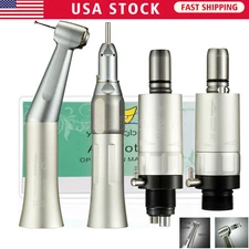 Dental Low Speed Handpiece Push Button Contra Angle Straight 4H Motor F/ NSK SA