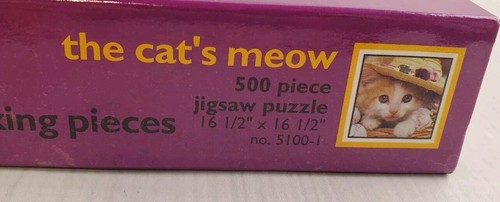 Rompecabezas de gato vintage 1990 - The Catsmeow 500 piezas por Puzzlers Choice - sin abrir - Imagen 2 de 4