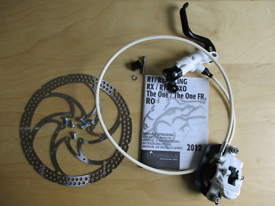 New Formula RX Rear Hydraulic Disc Brake Kit White Lever Assembled Bled w Rotor