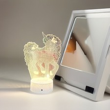 Unicorns Gifts for Girls 3D Unicorn Night Light for Kids, multiColor