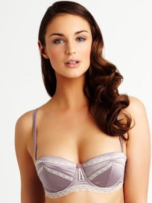 BNWT LA SENZA MINK SATIN /& LACE BALCONETTE BRA 32A 34A 34C 34D 36A 36C 36D 38D