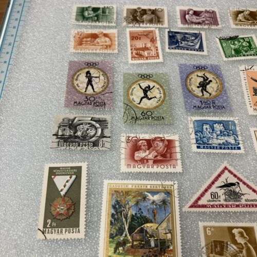 30 USED Mixed Magyar/Hungary Stamps, 1960's-1970's- NICE- Sports/Jobs etc. DEAL! - Picture 3 of 18