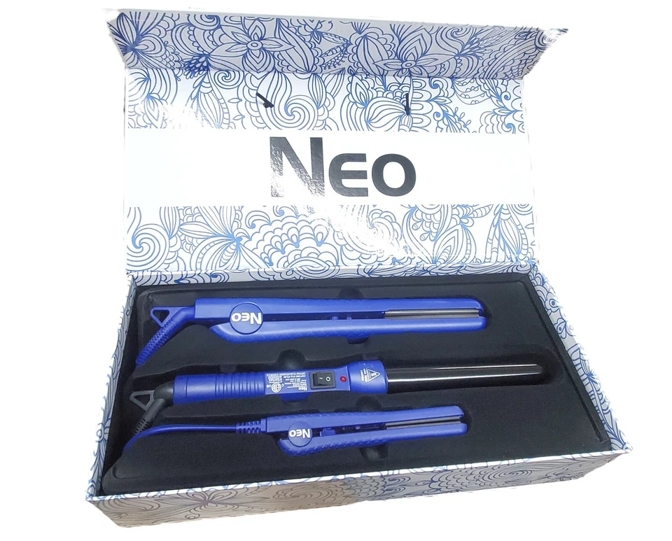 Juego de peinado Neo Choice con plancha de pelo + varita de rizador + mini plancha Foto 3 de 4