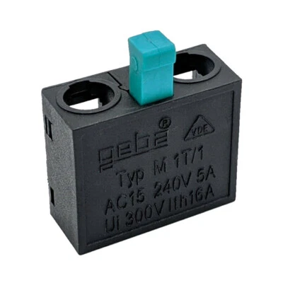 Geba M-1T/1 Mikrotaster Schalteinsatz Schlüsselschalter Schließer Grüner Stößel