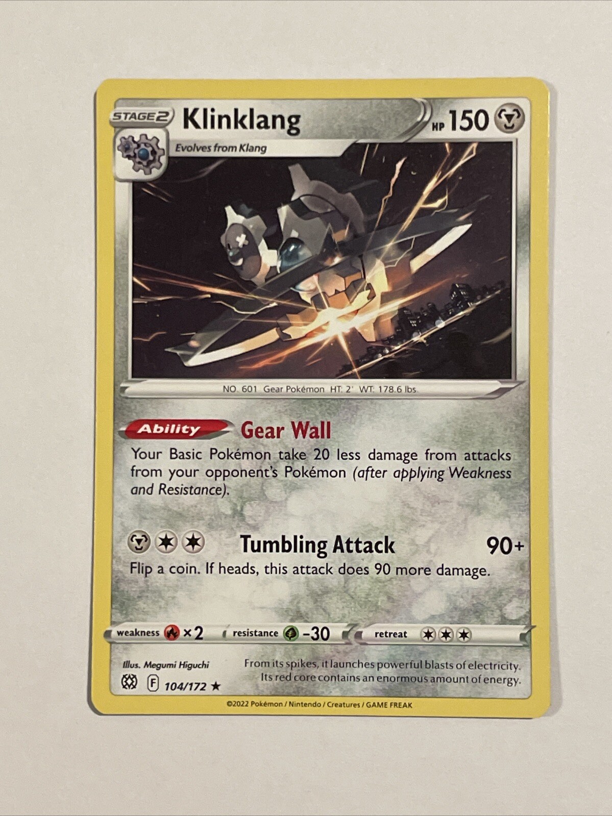 Klinklang 104/172 Non Holo Brilliant Stars Pokemon Card NM