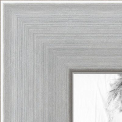 ArtToFrames Custom Picture Poster Frame Silver Chrome Steel 1.25'' Wide