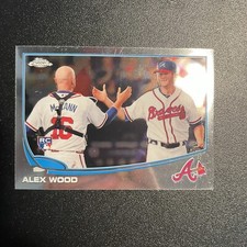 ALEX WOOD ROOKIE TOPPS CHROME 2013 DODGERS RC BASEBALL CARD B3. rookie card picture