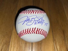 TEXAS RANGERS JEFF BANISTER SIGNED BALL BASEBALL COA W/ ‘15 AL MOY INSC