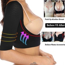 Women Upper Arm Shaper Compression Sleeves Posture Corrector Tops Arms Shapewear