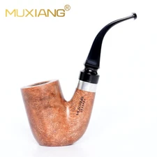 MUXIANG Rosewood Hungarian Pipe 9mm Filter Smooth Tobacco Smoking Pipe Bent Stem