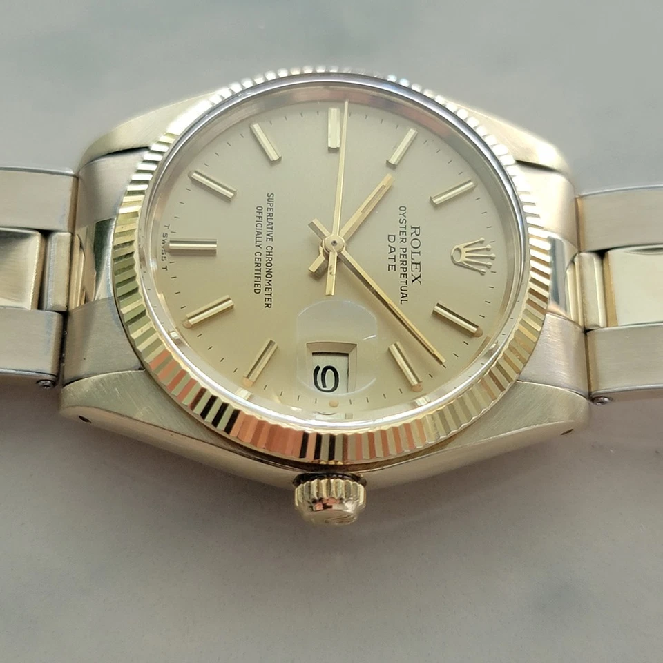 Rolex Oyster Perpetual Date 1503 34mm Mens 14k Solid Gold 1970s Automatic RA680 - Image 4 of 4