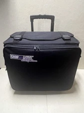 Crop In Style Stamp Store Wheeled Rolling Tote W/ Purple Pull Out Drawers NICE!