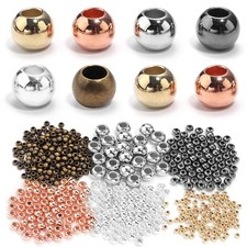 20  100PCS Large Hole Spacer Beads Metal DIY Jewelry Making Accessories