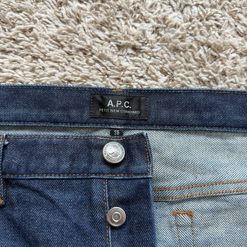 A.P.C. APC Petit New Standard Blue Indigo Raw Denim Jeans Size 36 (True 35x32) - Picture 4 of 10