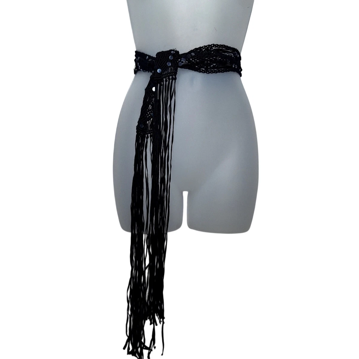 Vintage Leatherock Fringe Wrap Belt styling this fringe belt again bc i main image 3
