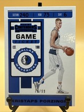 2019-20 Panini Contenders Game Ticket Blue Kristaps Porzingis #64 Mavericks /99
