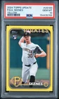 2024 Topps Update Series Paul Skenes #US100 RC Yellow Border PSA 10 GEM