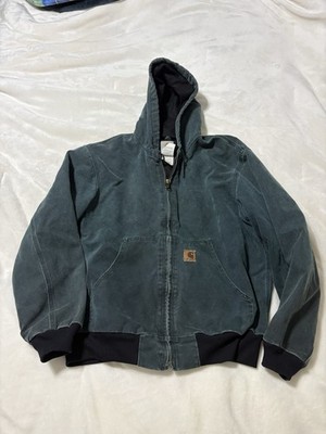 Vintage 90s Carhartt Moss Green Jacket Mens Size L Perfect Fading