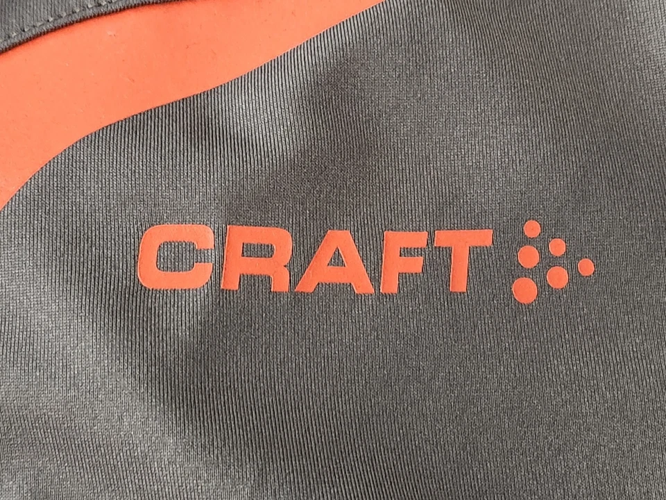 Craft Mens Cycling Vest Zip Large Grey Orange Back Pockets Zipper Sports Clothes - Image 3 of 4