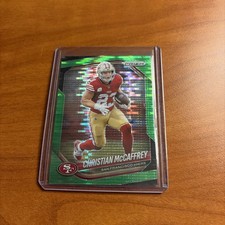 2025 Panini Prizm Neon Green Pulsar Prizm Christian McCaffrey 49ers #156