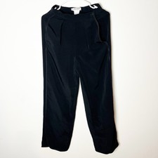 Giorgio Armani Black High Rise Straight Leg Pants Size 4 Made In Italy