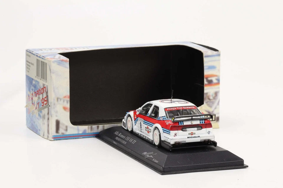 1:43 Minichamps Alfa Romeo 155 V6 TI DTM 1995 Martini Presentazione Larini #8 - Immagine 3 di 4