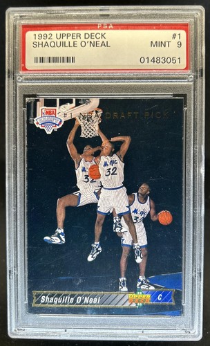 1992-93 Upper Deck Shaquille O'Neal Rookie SP RC #1 Magic PSA 9