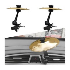 Car Air Vent Cymbal, Clip-on Vehicle Dashboard Mini Drum Crash Cymbal Golden