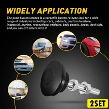 4pcs Button Push Quick Hood Release Pins Bonnet Lock Clip Car Latch Bumper Kit