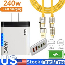 240W Supe Fast Charging USB Type C Wall Charger For Samsung iPhone Android Phone