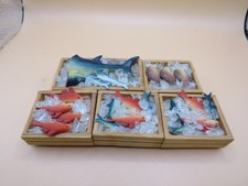 Dolls House Fish Display Fixed On A Tray With Ice / fridge magnet