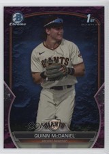 2023 Bowman Draft Chrome Fuchsia Lunar Refractor 134/199 Quinn McDaniel 1n5f