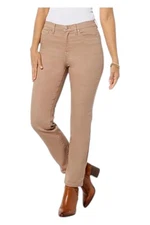 DG2 by Diane Gilman Women's Stretch Denim Straight-Leg Jean Mushroom