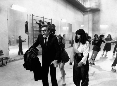Marcello Mastroianni Italian actress Donatella Damiani skating in - Old Photo