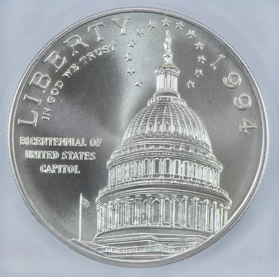 1994-D Capitol Commemorative Silver Dollar MS70 ICG *2086 - Image 3 of 4