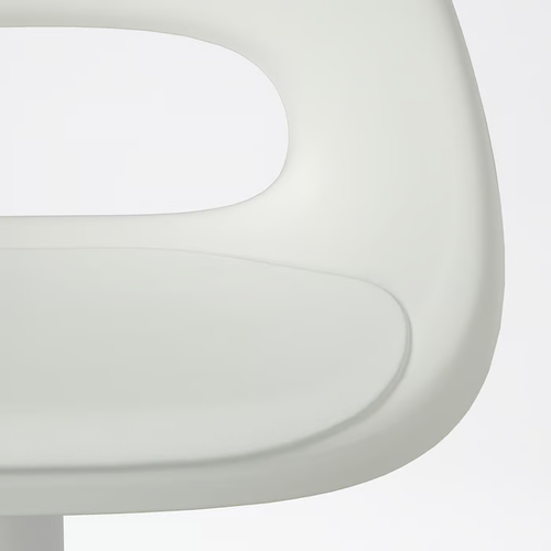 IKEA LOBERGET MALSKÄR Swivel Chair White/Black Safety Castors Adjustable - Picture 5 of 8