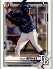 2021 Bowman Draft Ryan Spikes #BD-63 Tampa Bay Rays