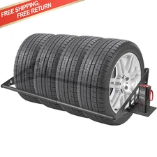 Heavy Duty Adjustable Wall Tire Rack 31-56" Steel Folding Storage Holder 400lbs