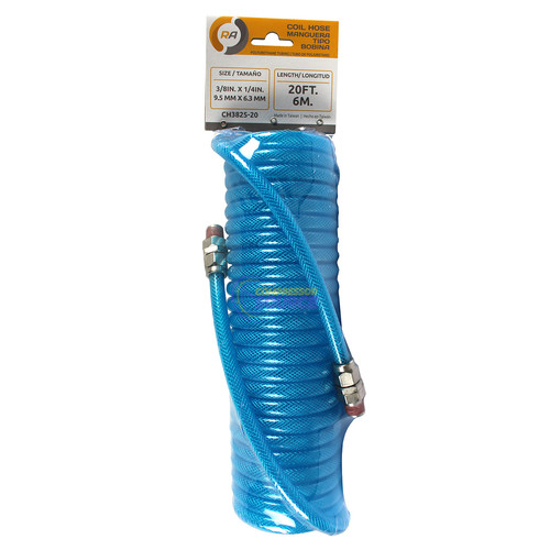 RapidAir 3/8" Polyurethan Luftschlauch 1/4" NPT Außengewinde NPT 200 PSI 20 Fuß CH3825-20 - Bild 1 von 6