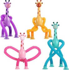 Easter Basket Stuffers for Toddler Kids ,Pop Tubes Giraffe Travel Toys 4Pcs,Airp