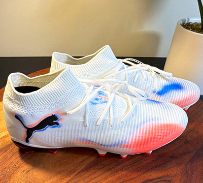 PUMA Future 8 Pro FG/AG Soccer Cleats Men s 8 White Red 108588-01 New